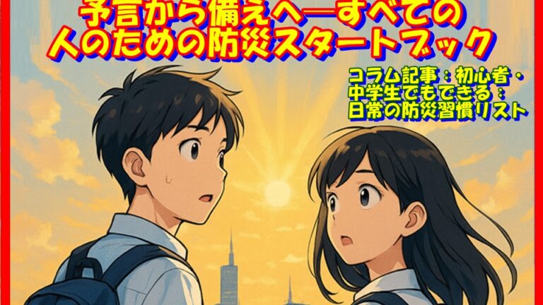 「2025年7月に日本で大災害」の学び: 予言から備えへ──すべての人のための防災スタートブック Kindle版